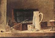 Jean Baptiste Simeon Chardin Pipe and Jug (mk08) oil painting reproduction
